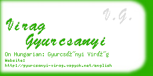 virag gyurcsanyi business card